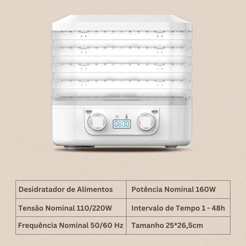 Desidratador de Alimentos Termostático Inteligente