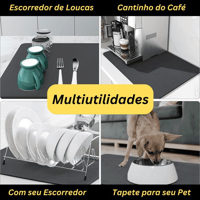 Tapete Escorredor de Louça Ultra Absorvente