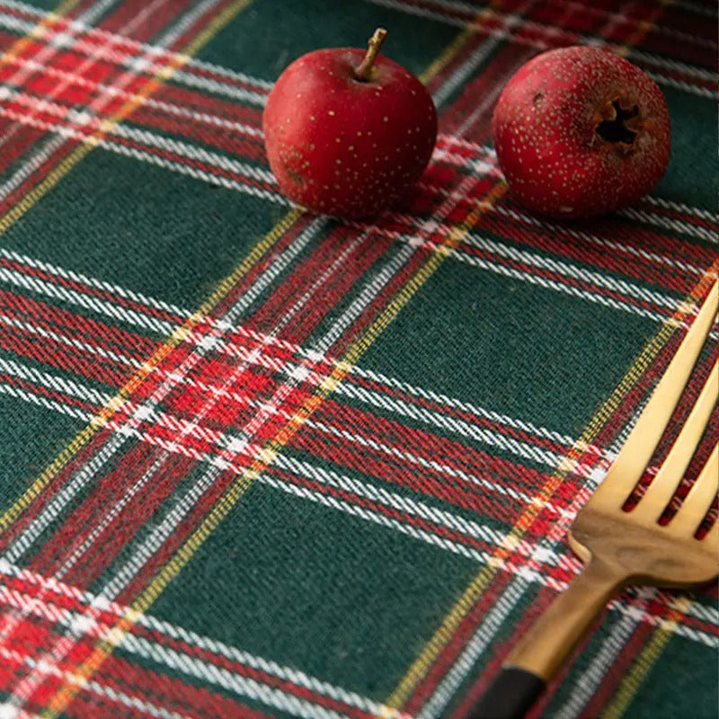 Toalha de Mesa de Natal Xadrez - Vários Tamanhos